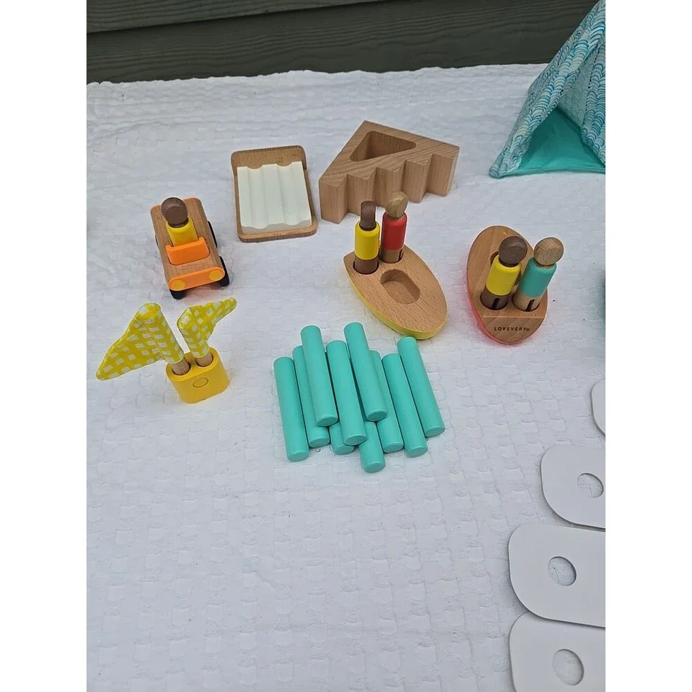 Lovevery Wooden Montessori Toy Lot Counting Sorting Fine Motor Baby Toddler Set